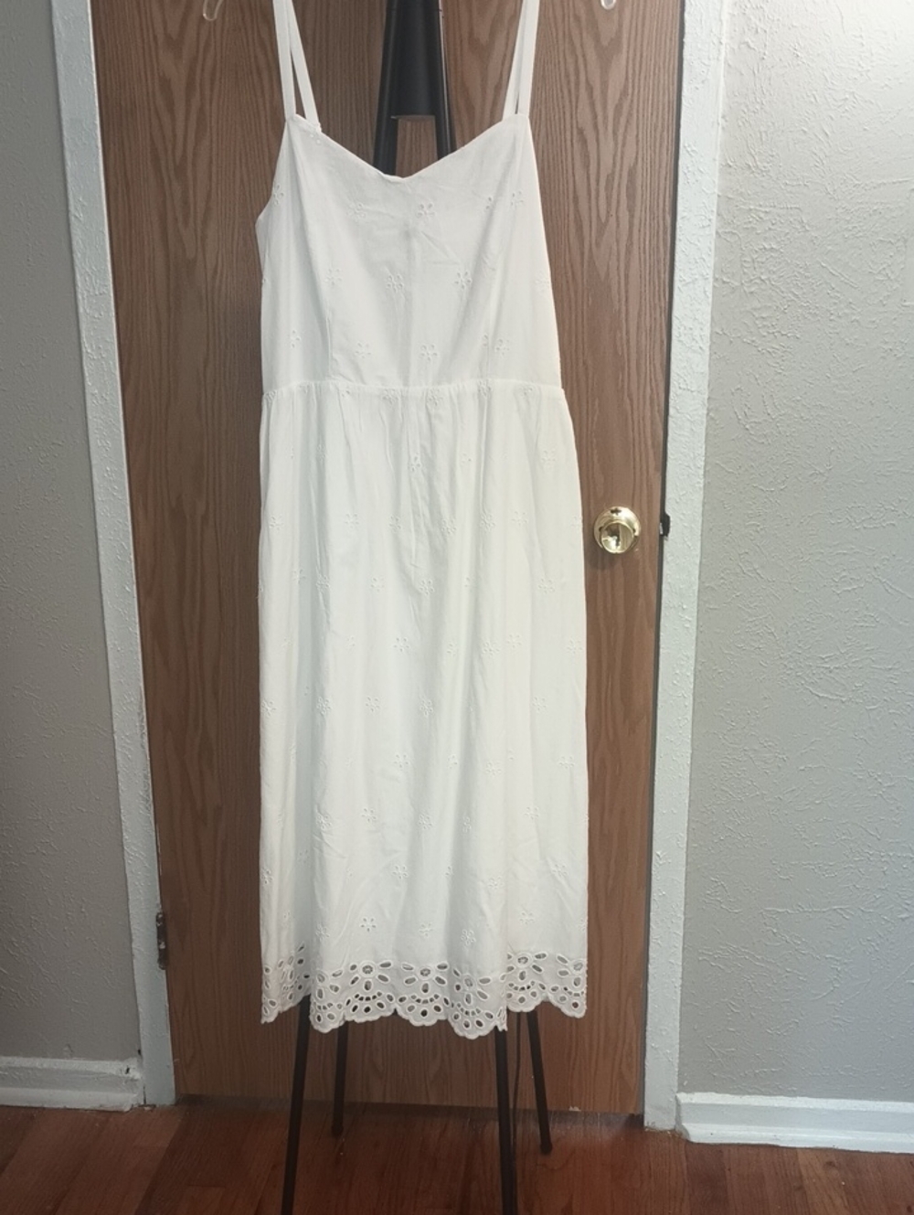 Old Navy White Eyelet Spaghetti-Strap Midi Dress
